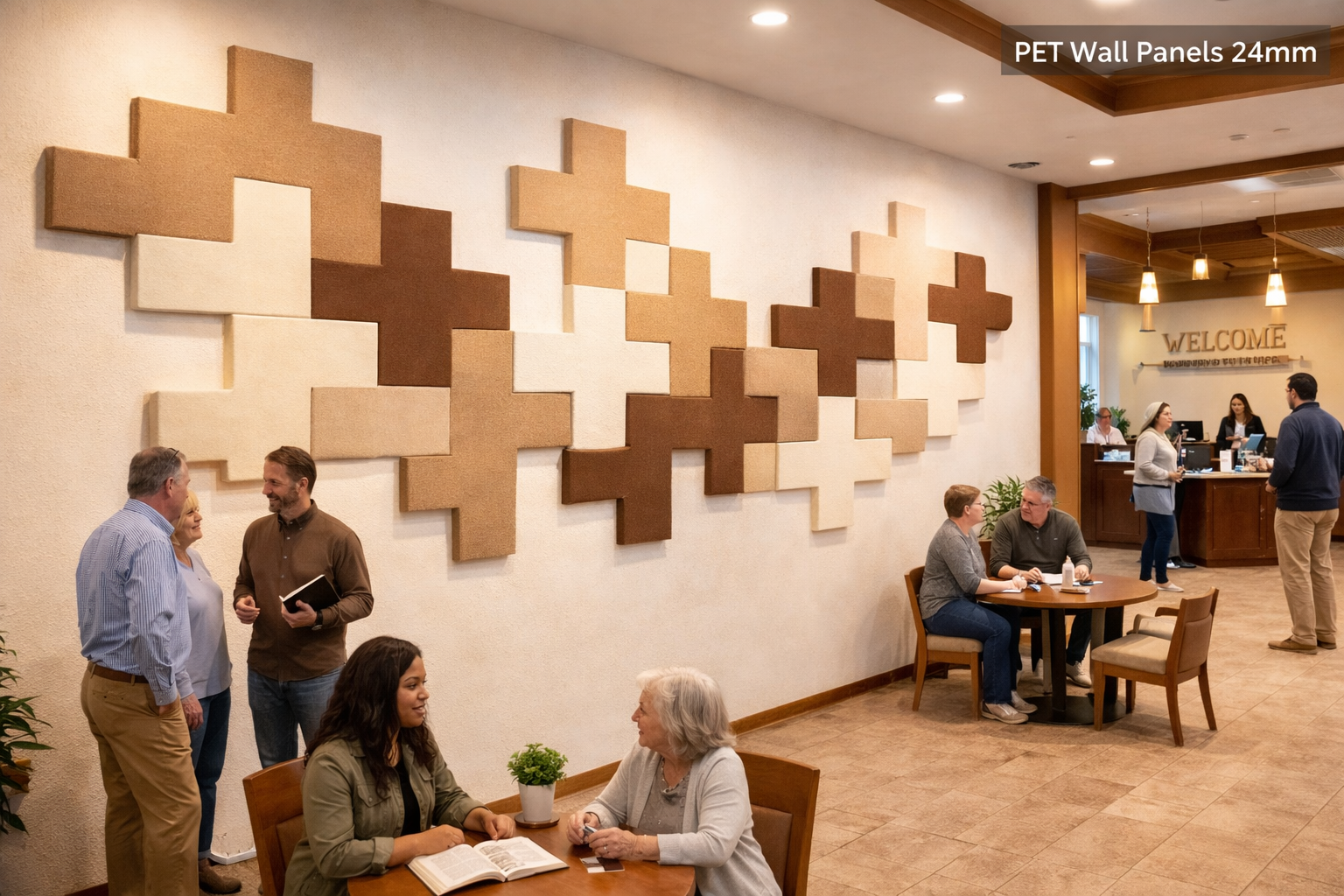 PanelHush PET wall panels in church interior