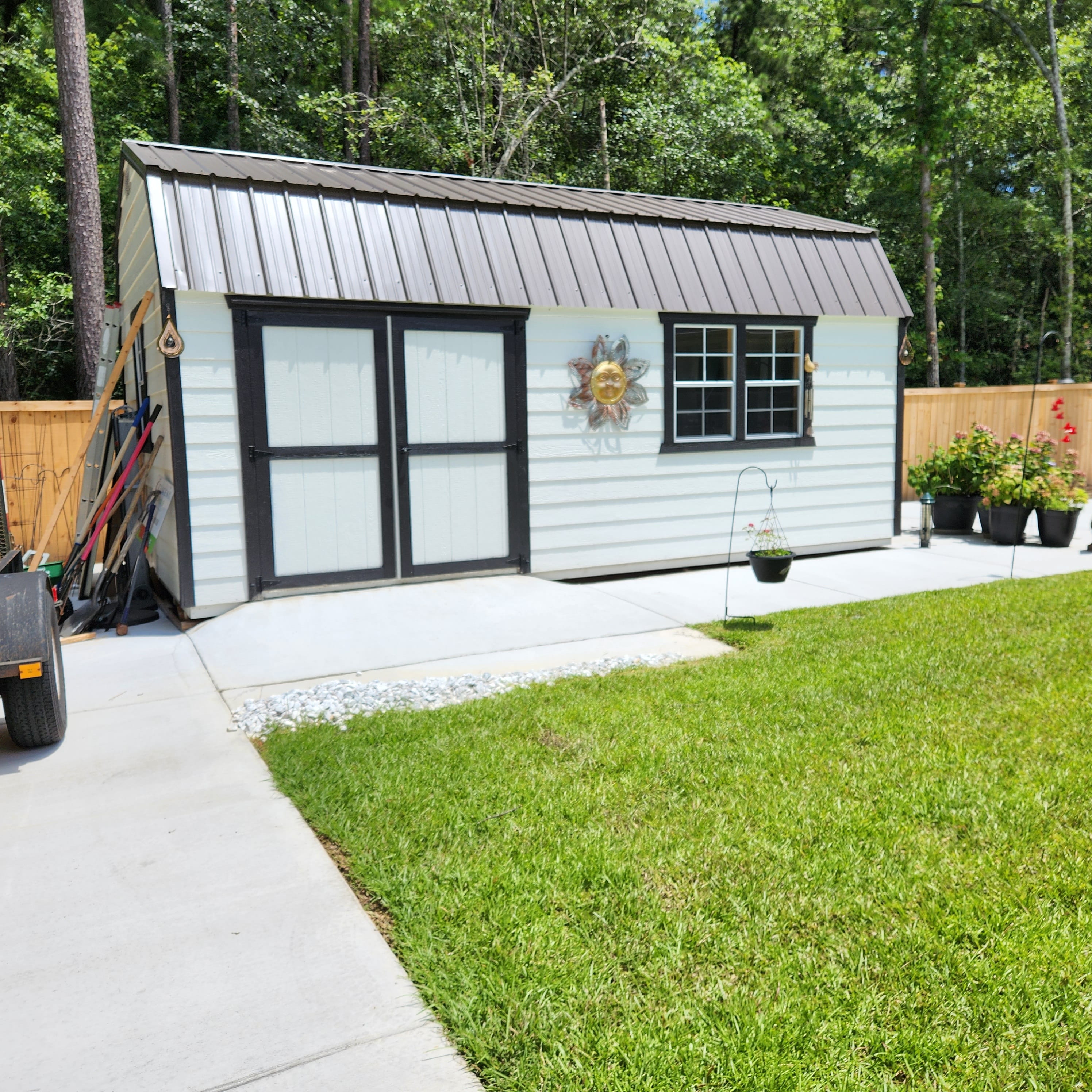12x20 lofted barn shed installed on residential property in Summerville, SC