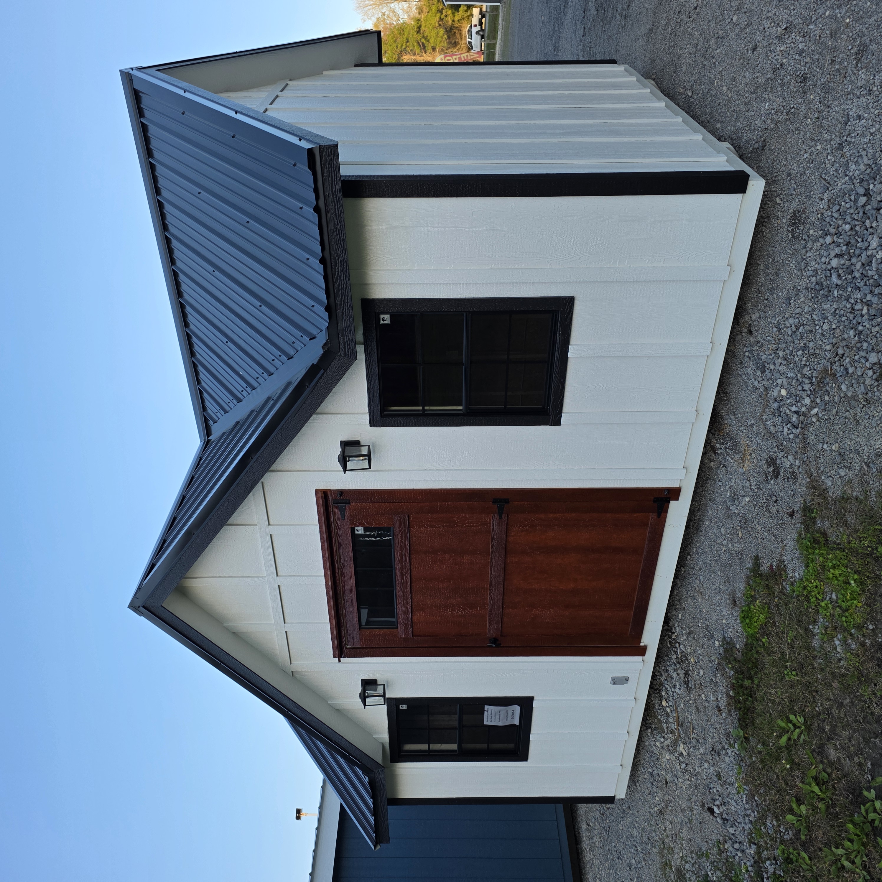 Cambridge shed with porch installed in Charleston SC