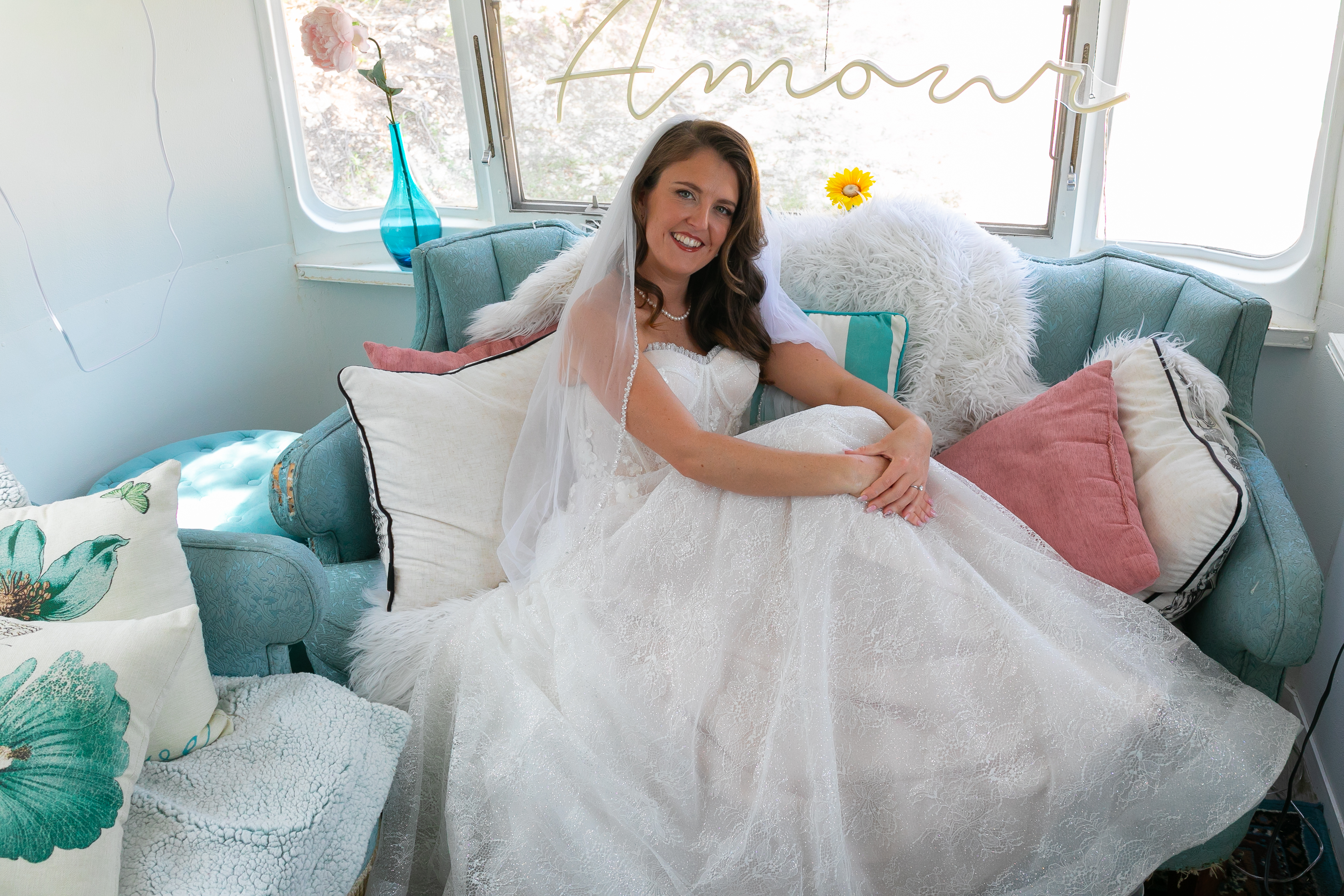 Bride and groom celebrating their wedding day in Austin
