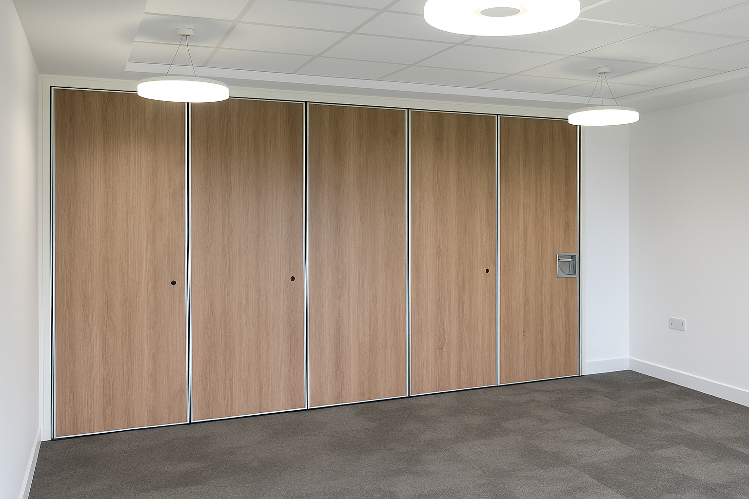 MG200 hinged folding partition installation 3