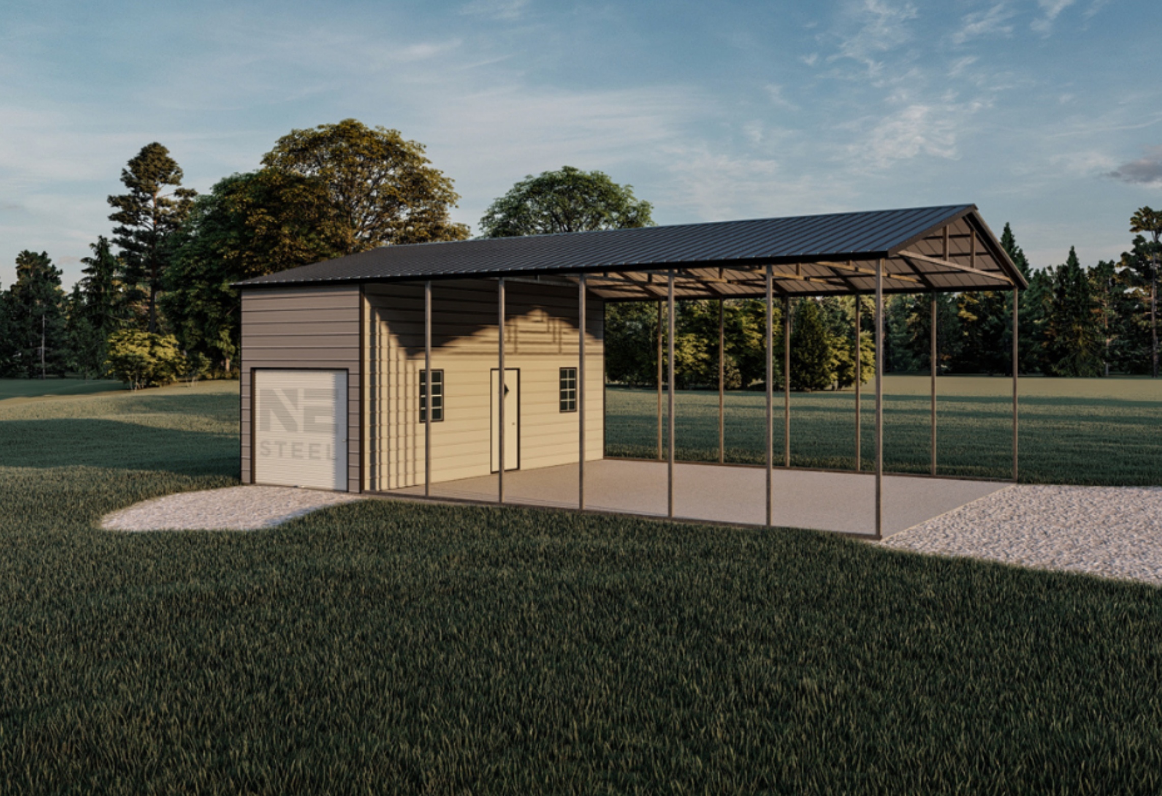 Custom carport with storage in Summerville South Carolina