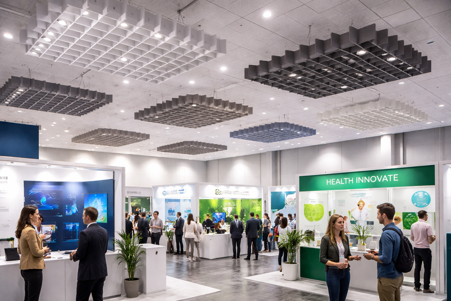 PanelHush PET Ceiling Grid – Trade Show