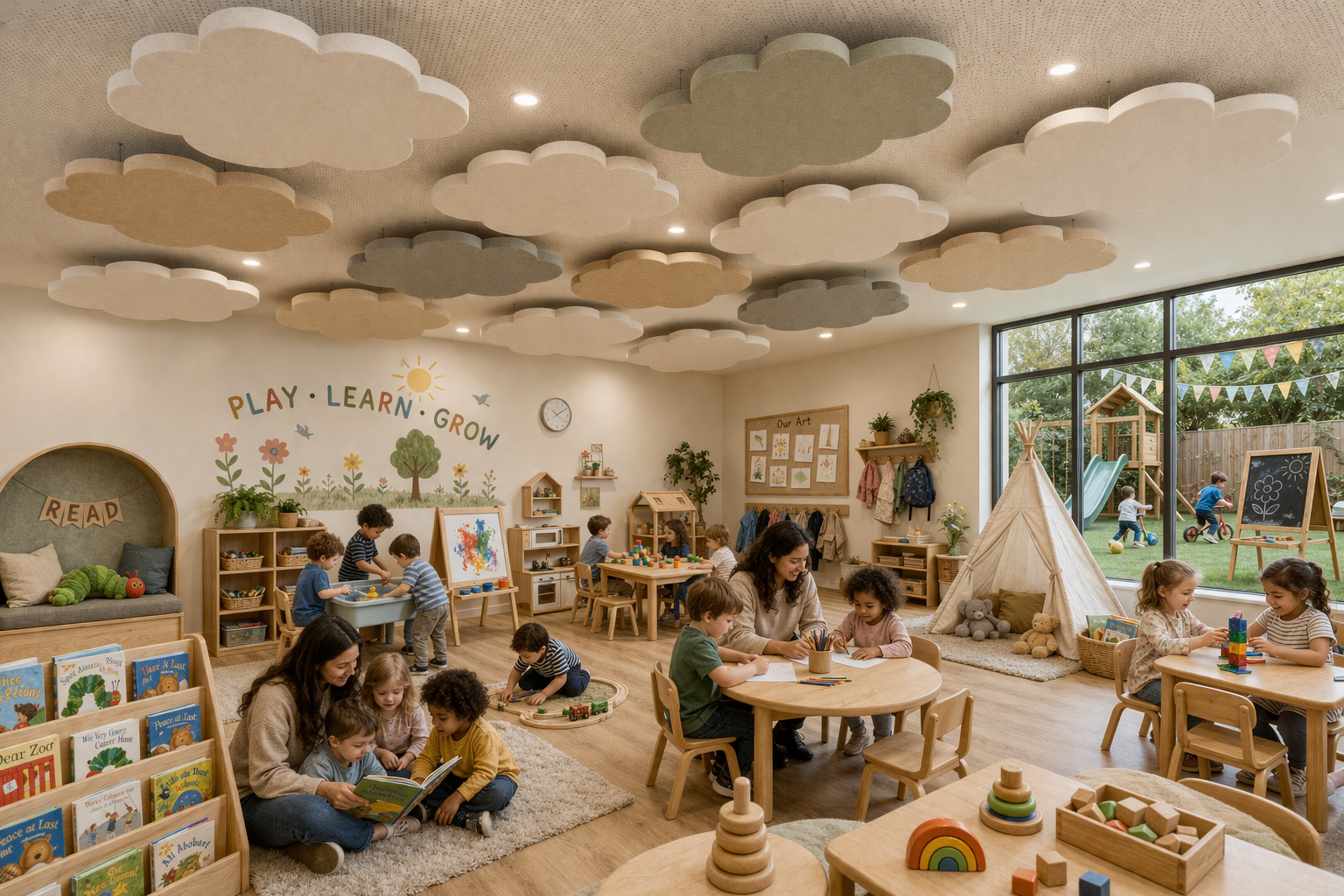 PanelHush Fabric Cloud Panels – Nursery