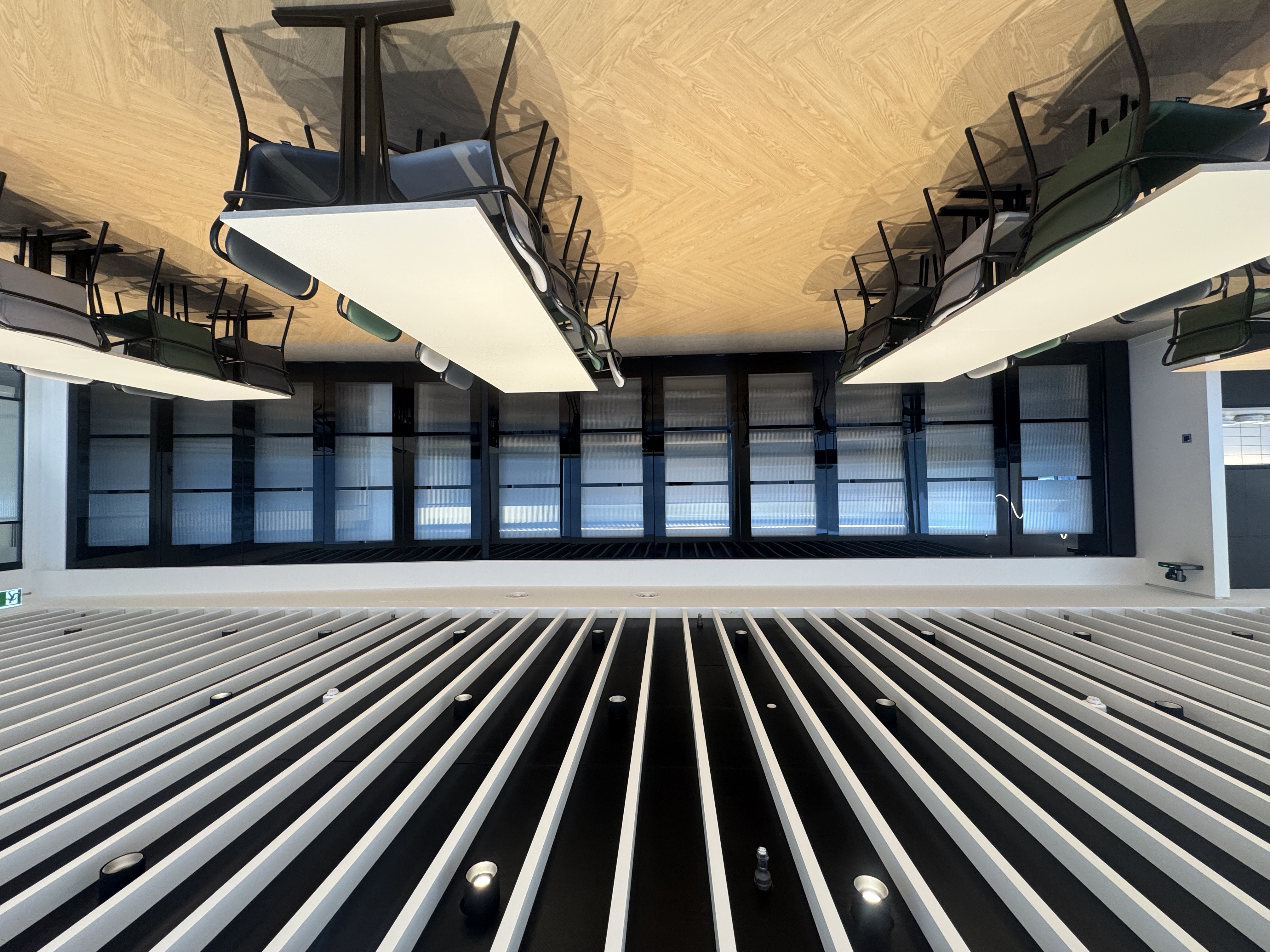 PanelHush PET Beam Baffles installation photo