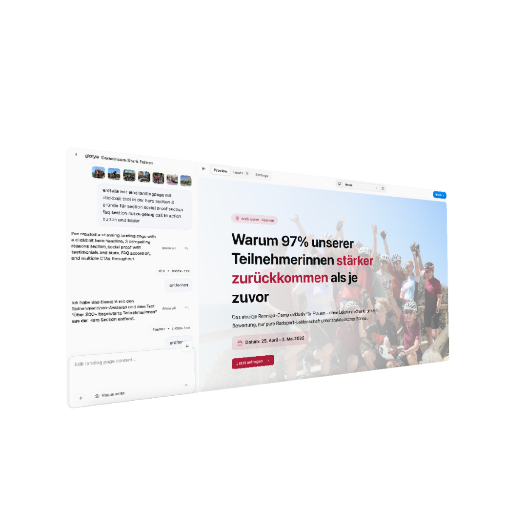 Beispiel einer konversionsoptimierten Landingpage