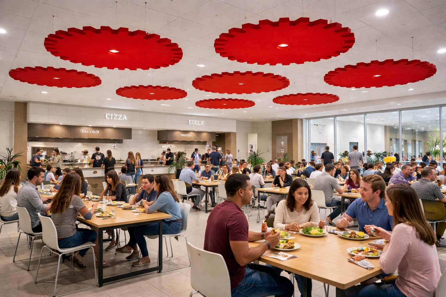 PanelHush PET Cogs Ceiling Rafts