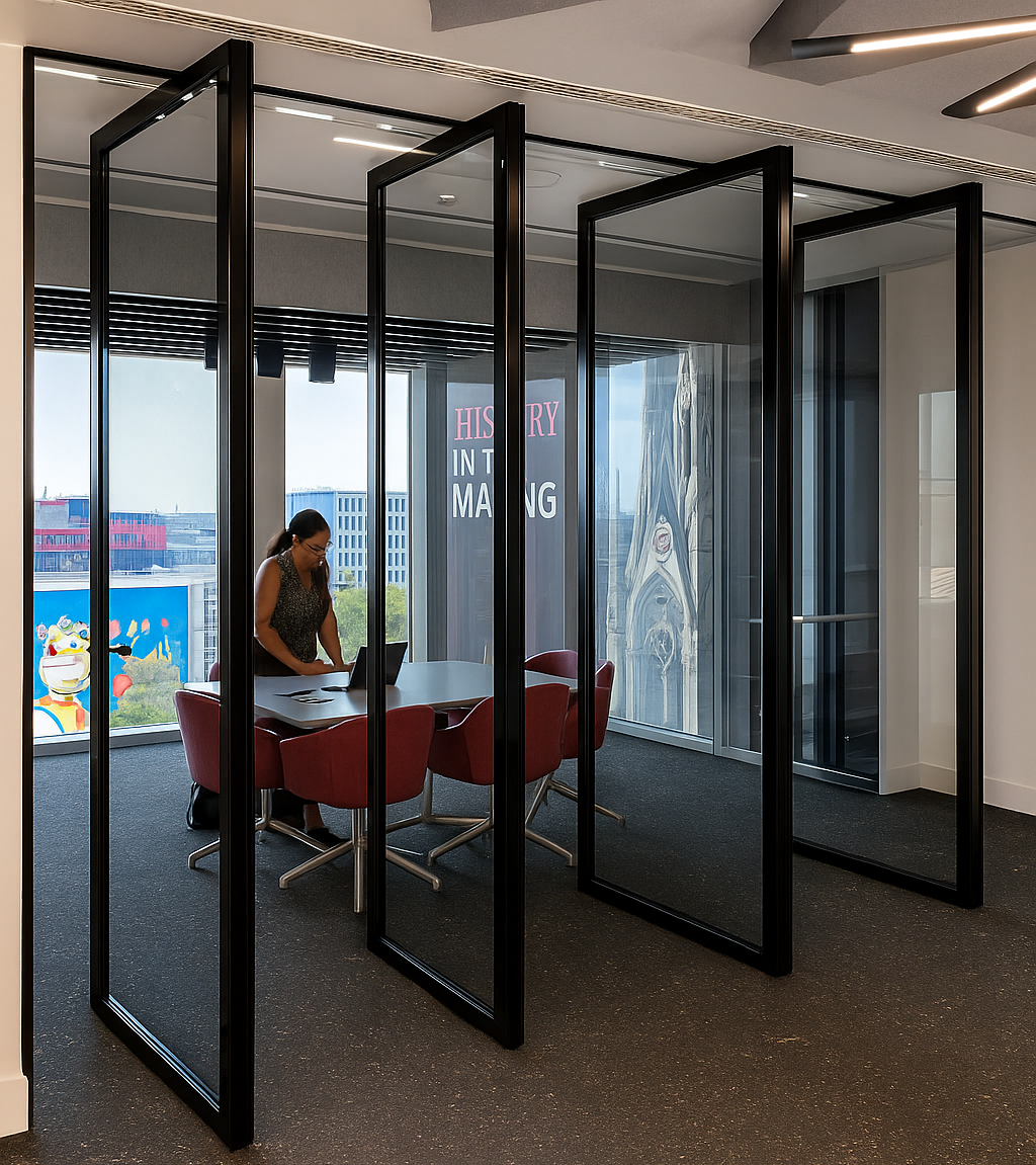 MG900 Pivot Panel Glazed Partition