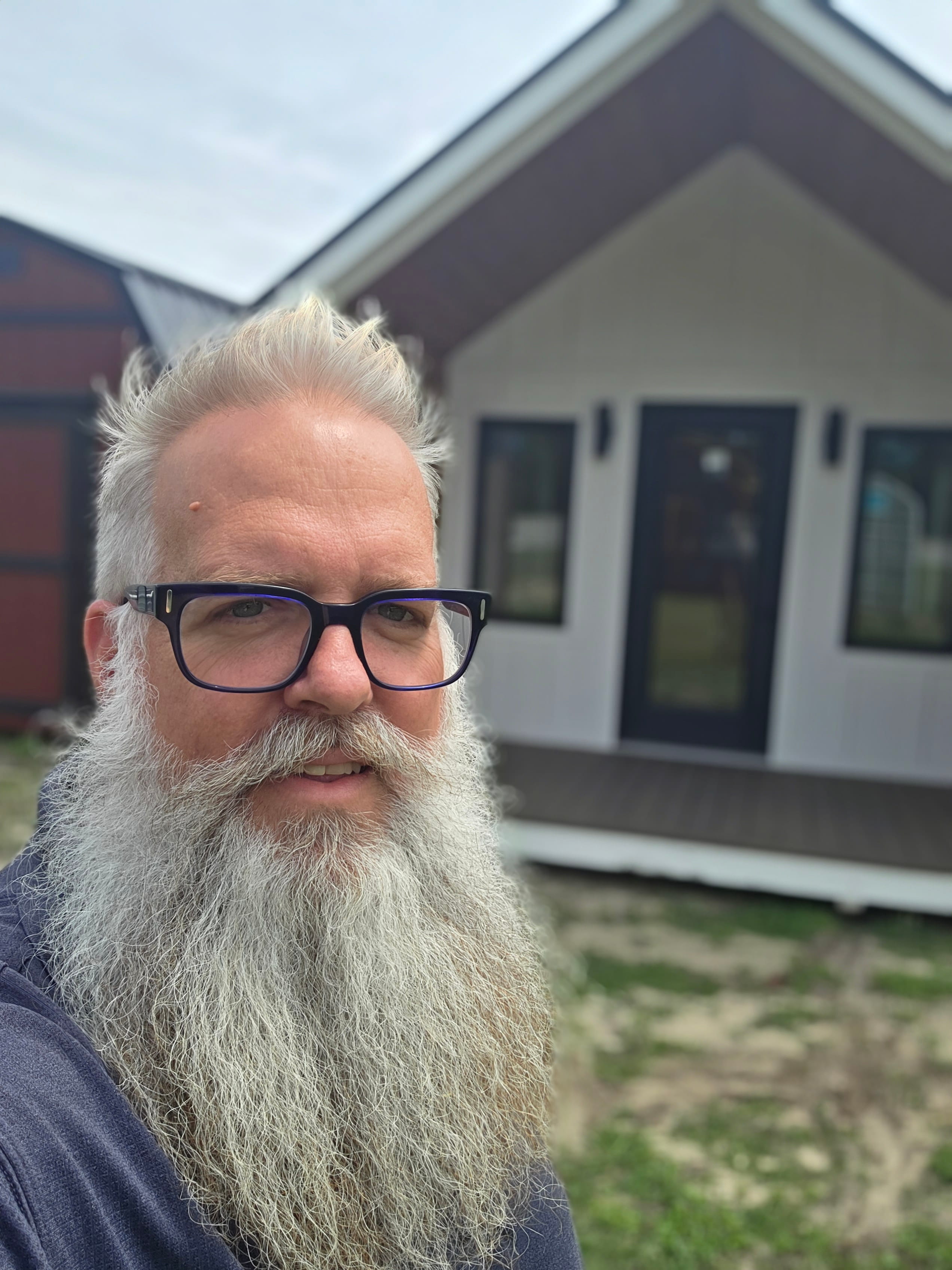 Bearded Bryan's Buildings and Barns shed on display at the lot