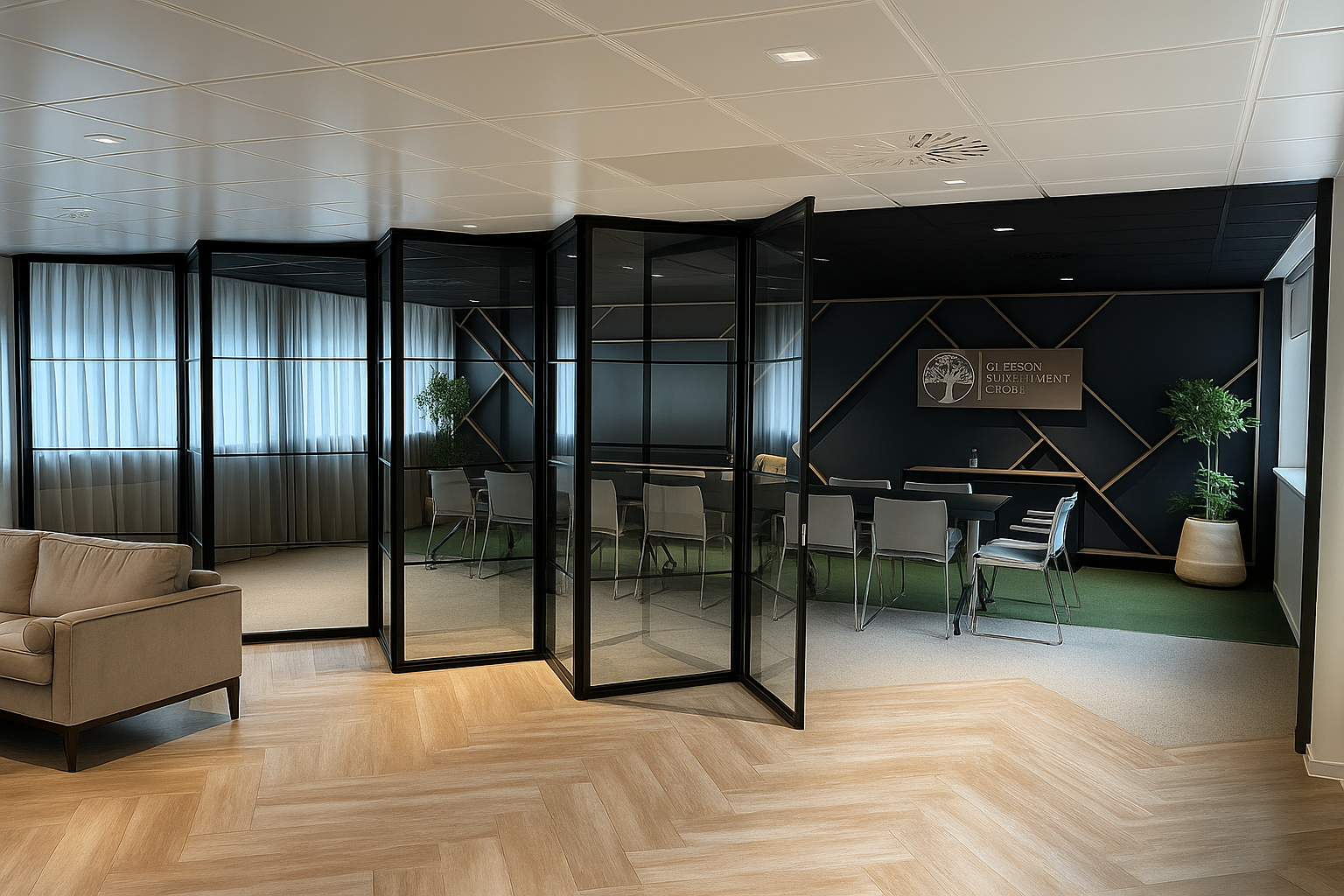 MG900 Crittall Glazed Acoustic Sliding Doors