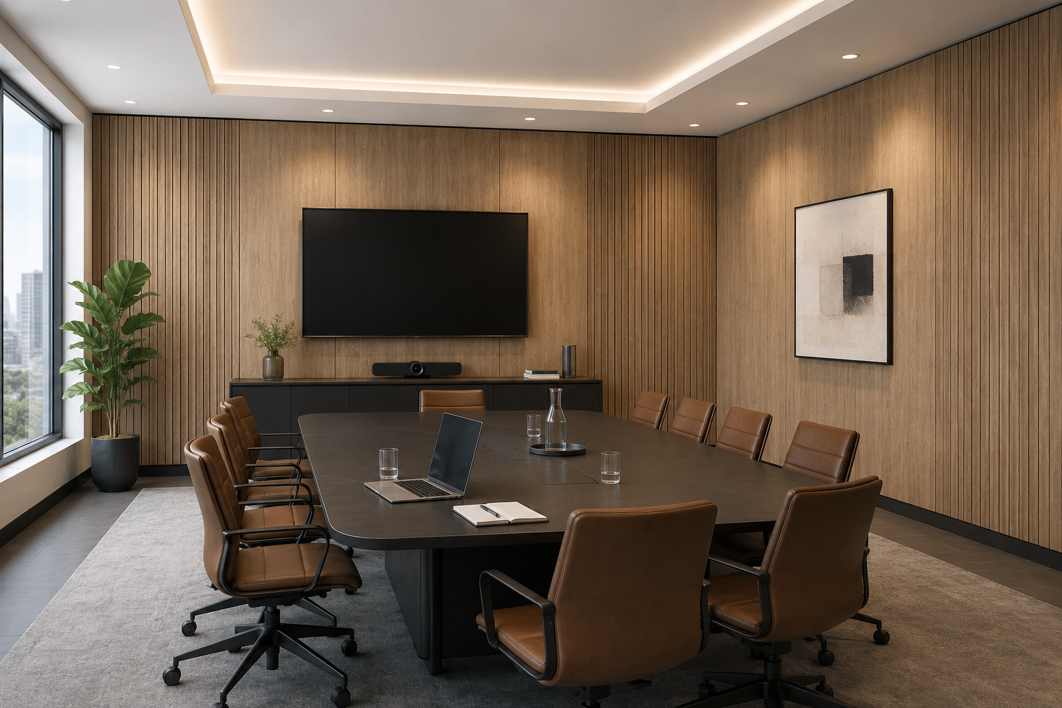 PanelHush PET Wood Printed Wall Slats – P1