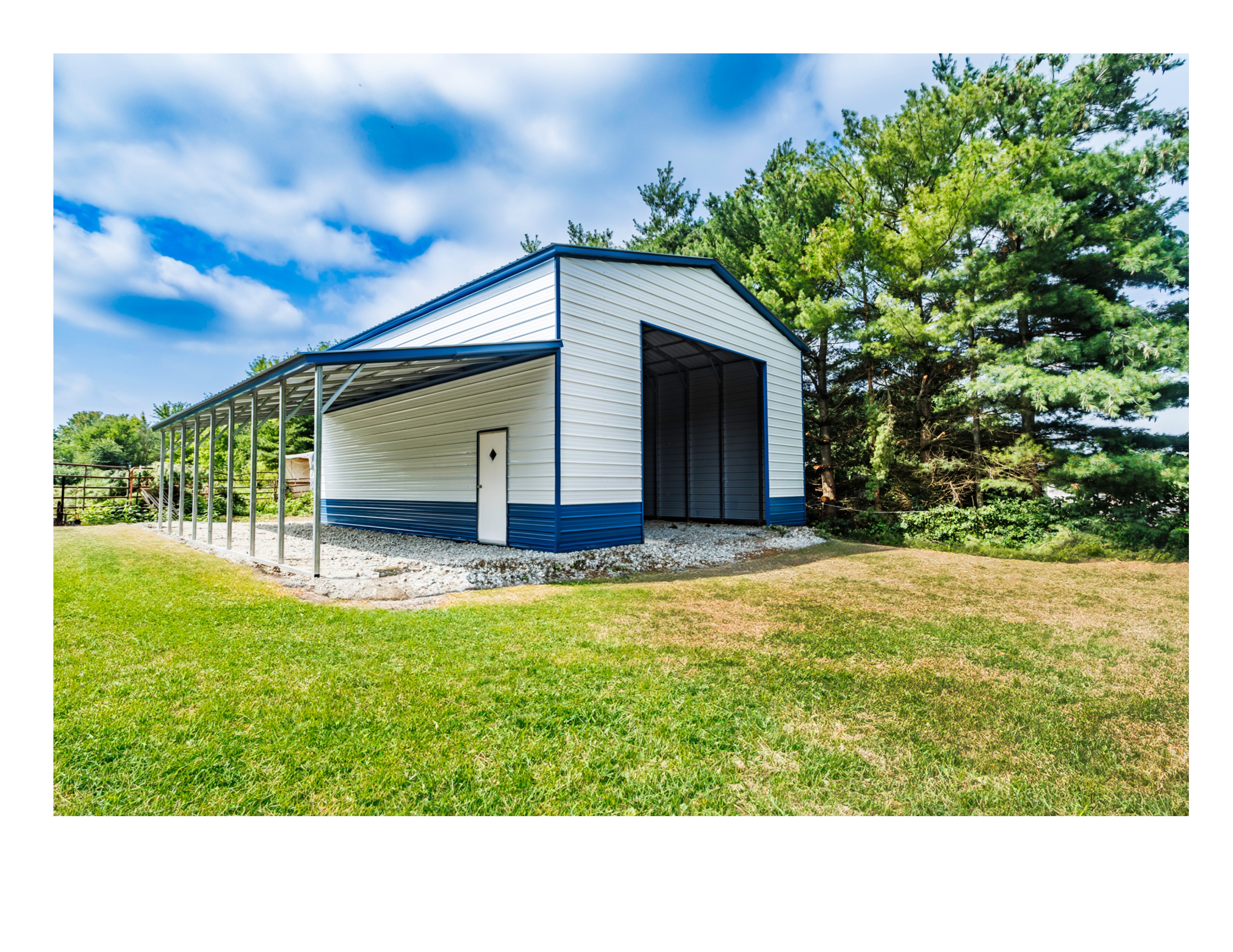 Carport set up on residential property in South Carolina