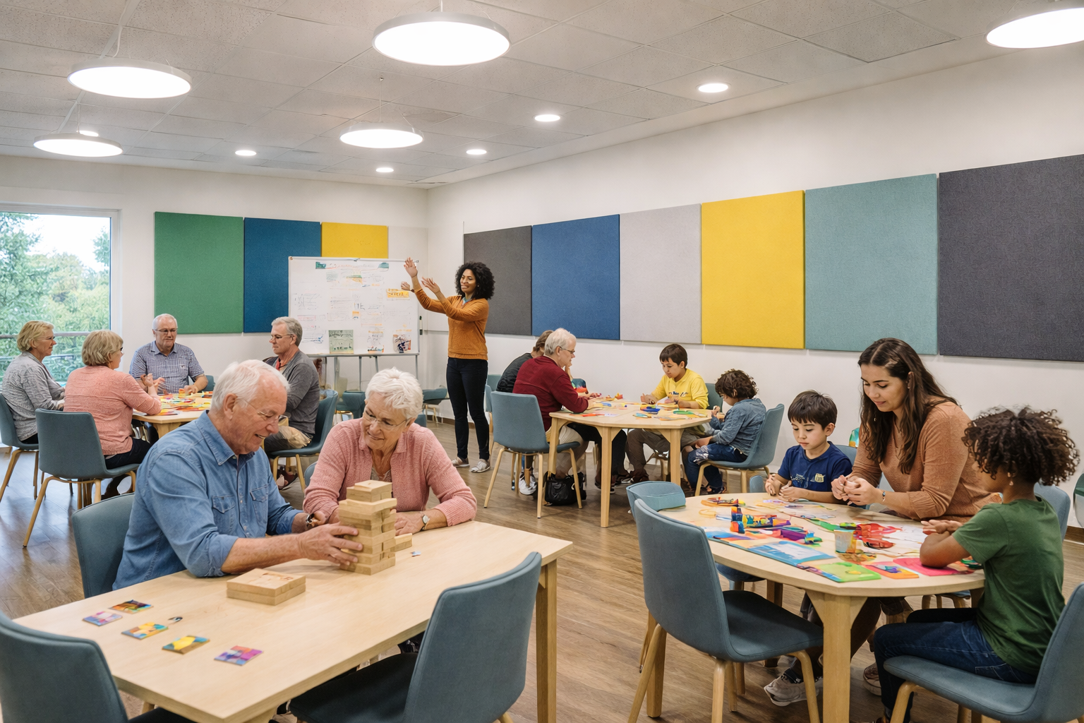 PanelHush Fabric Wall Panels – Community Hall