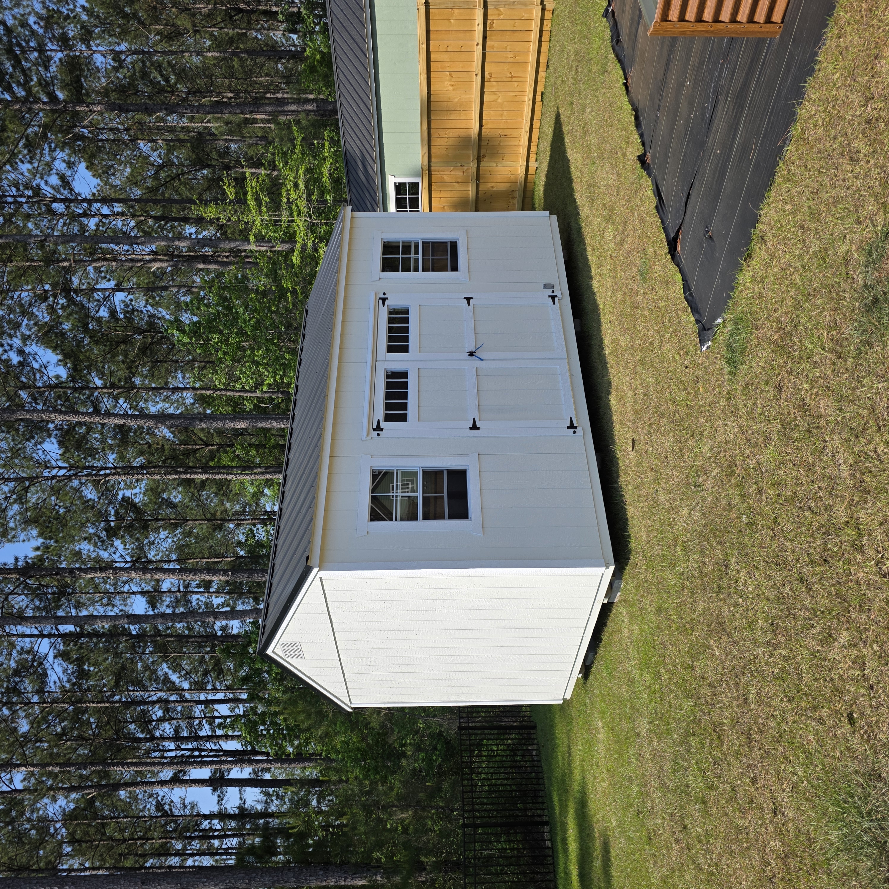 Custom shed delivered and set up in South Carolina