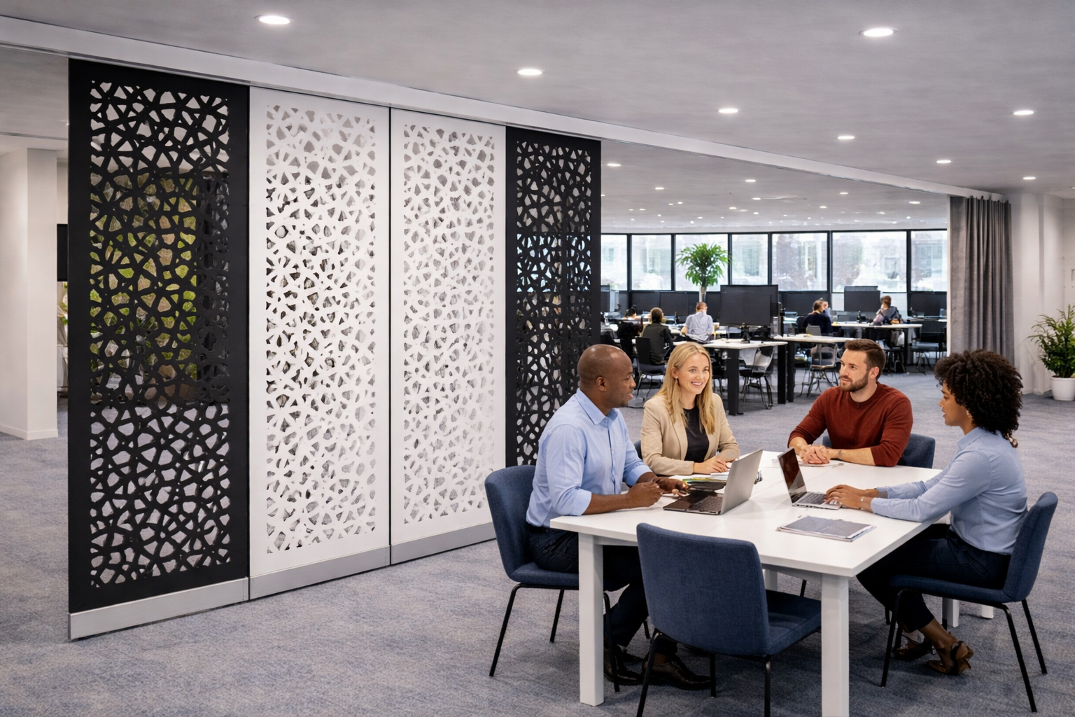 PanelHush PET Sliding Panels – Office Space Separation