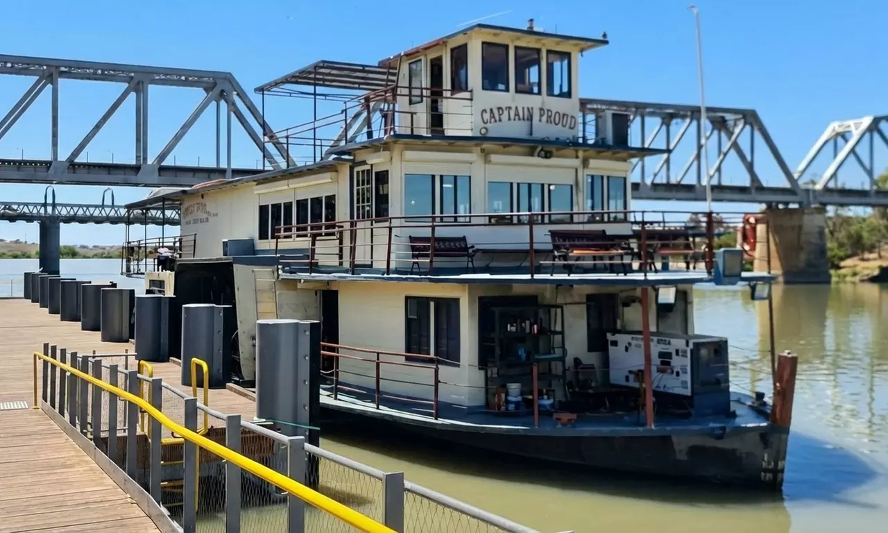 Captain Proud paddle steamer on the Murray River at Murray Bridge South Australia