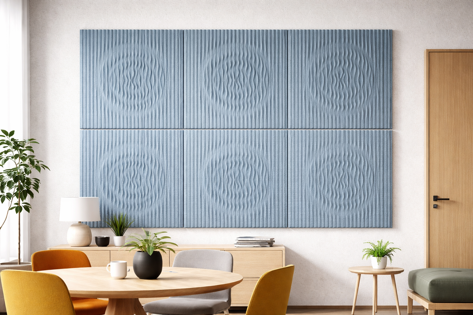 PanelHush PET 3D Wall Panel – Ripple Design