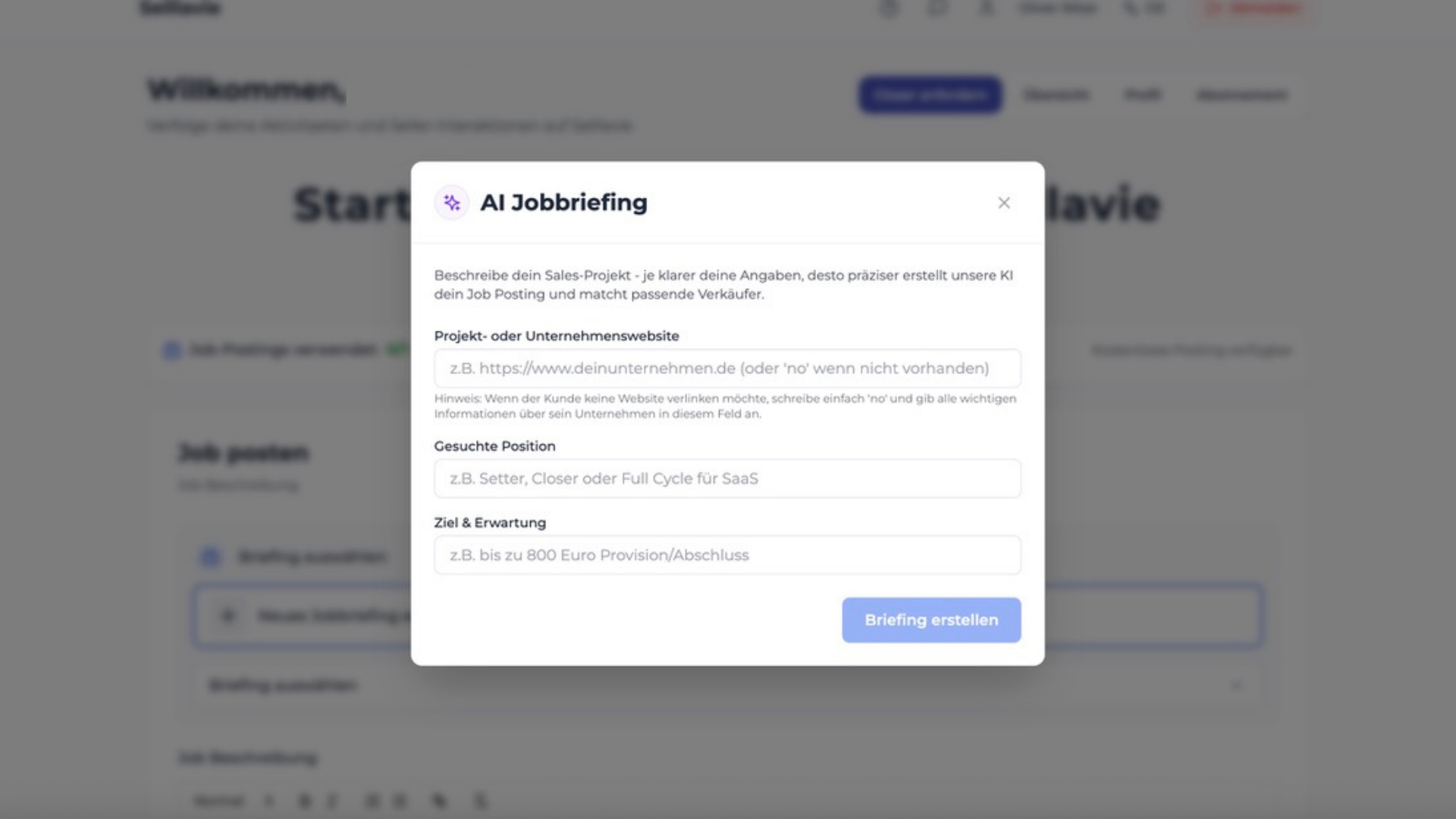 Die richtige Stelle, sofort online