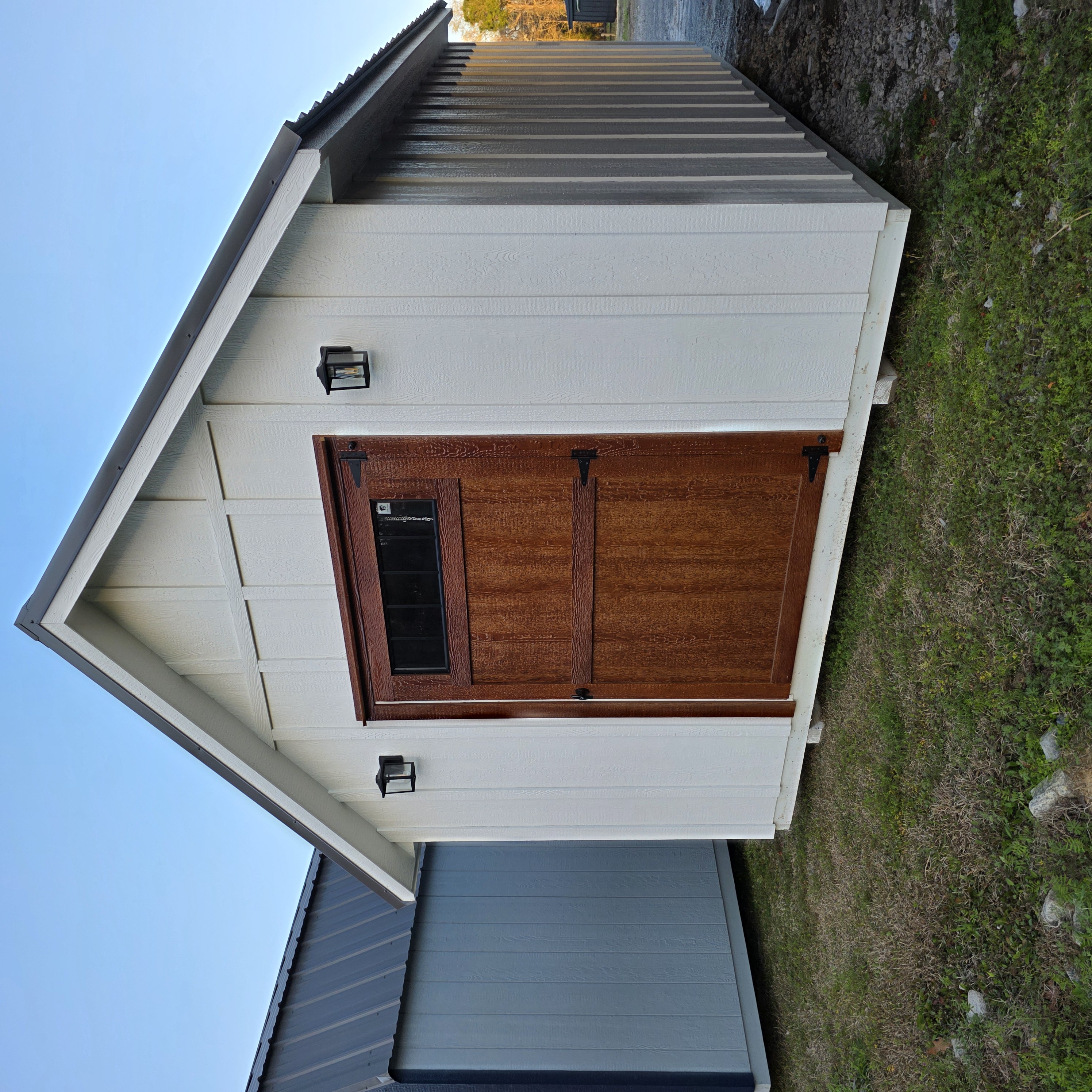 Cambridge style shed delivered to customer in Summerville SC