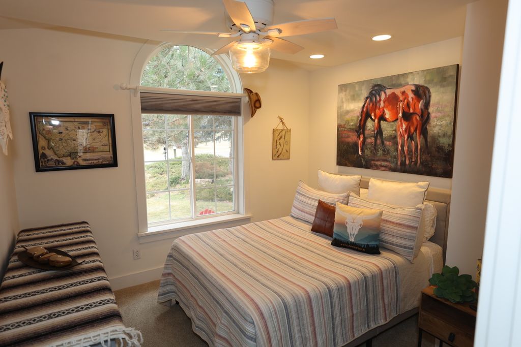 Among The Aspens - backyard firepit area surrounded by aspen trees