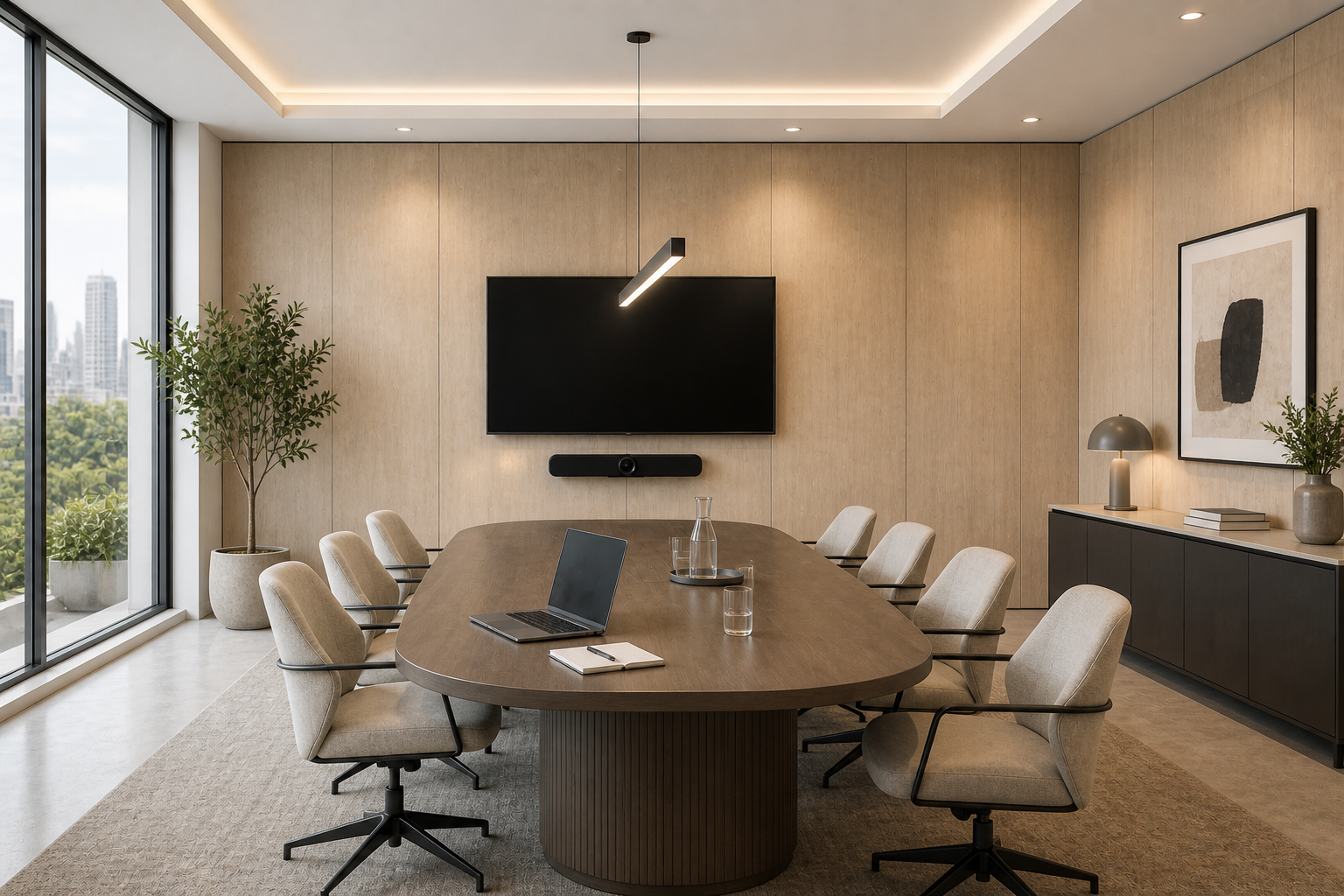 PanelHush PET Wood Effect Wall Panels — lifestyle installation