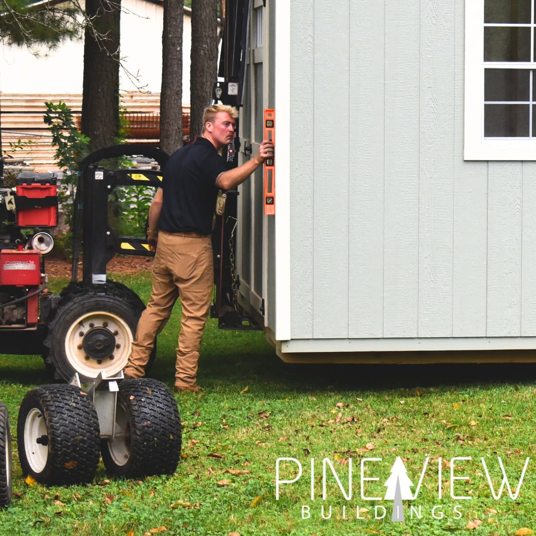 Delivered storage shed at a Summerville South Carolina property