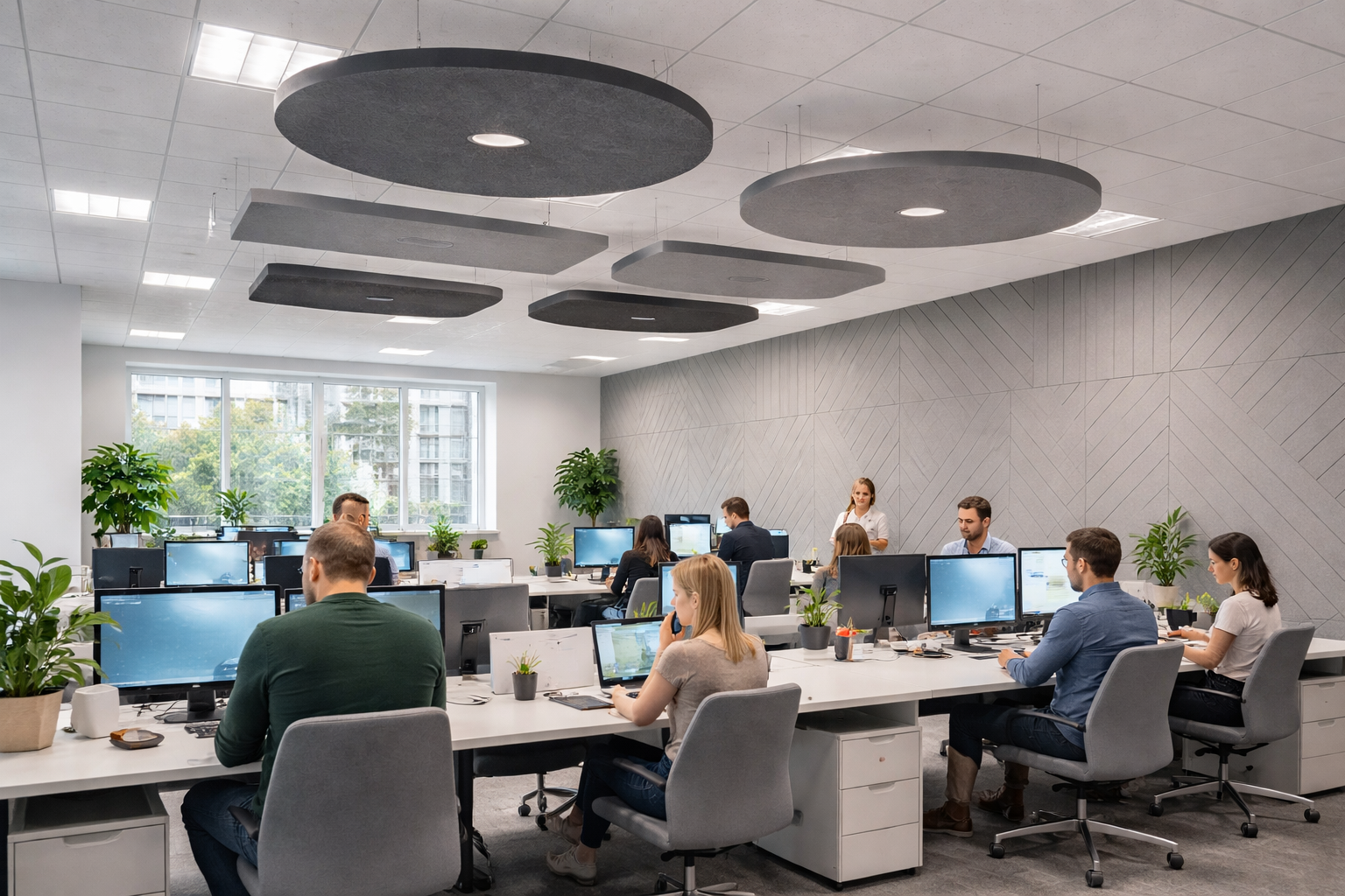 PET Ceiling Grids — acoustic panels