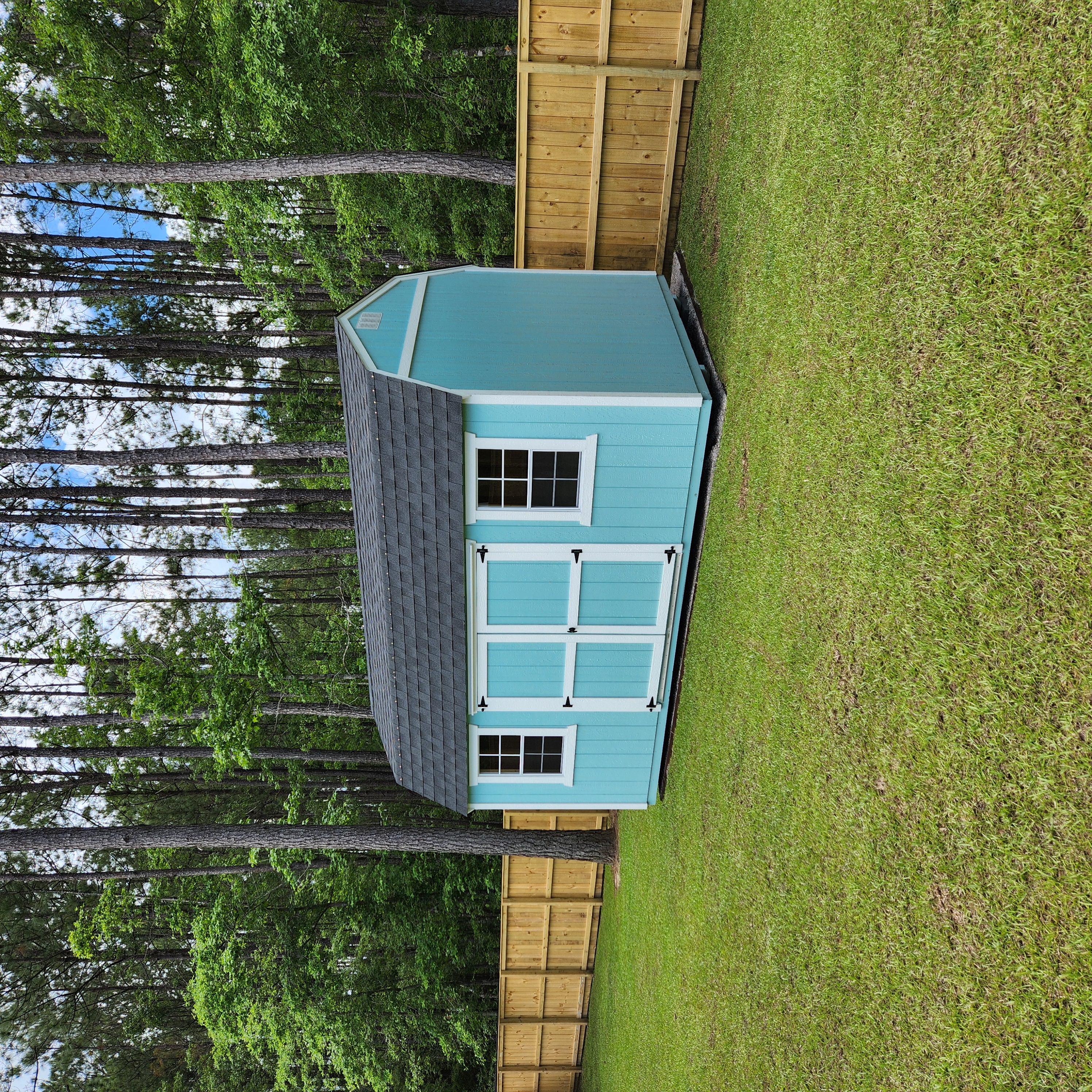 Lofted barn storage building in SC Lowcountry