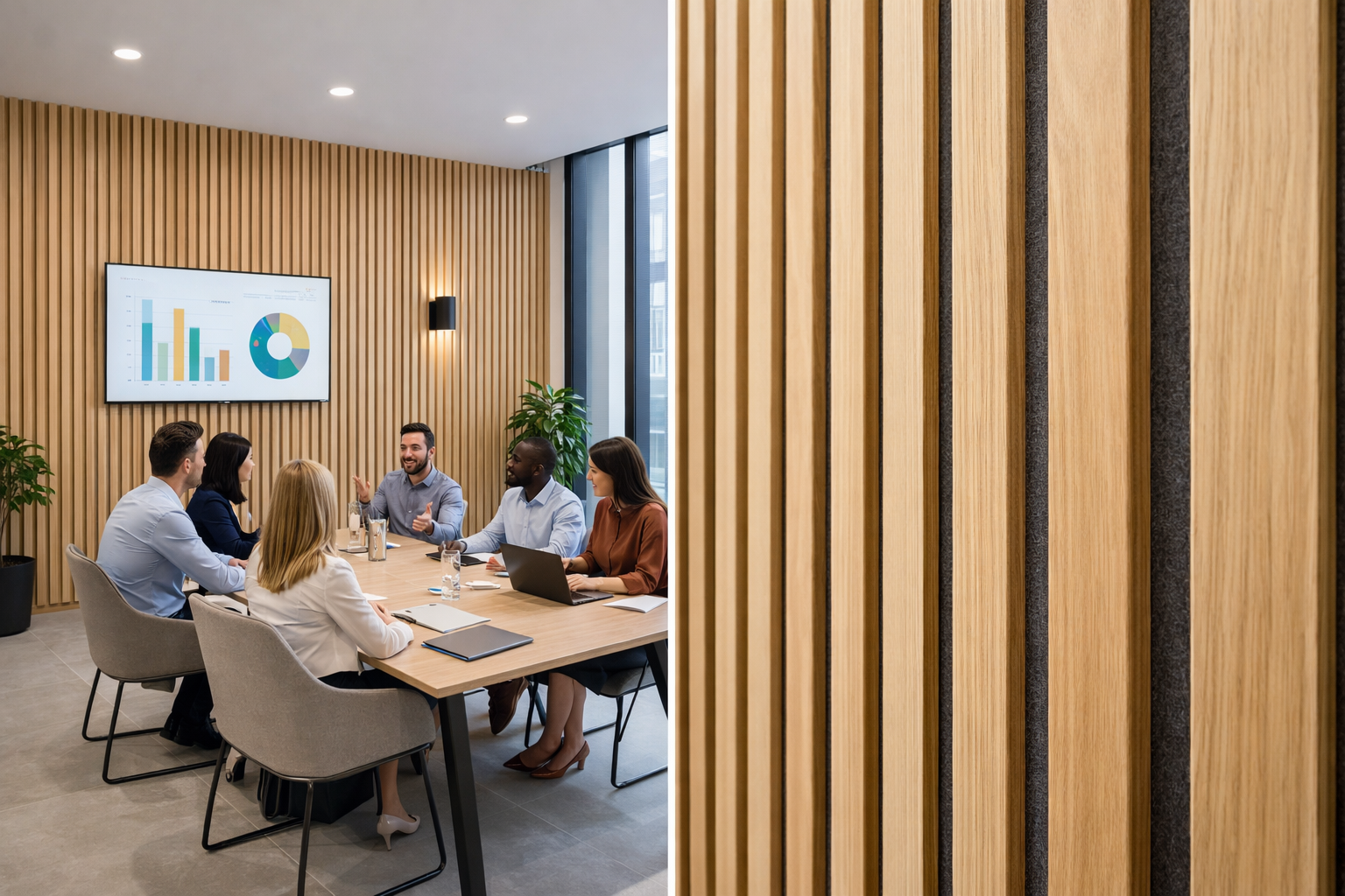 PET Wood Effect Wall Panels — acoustic panels