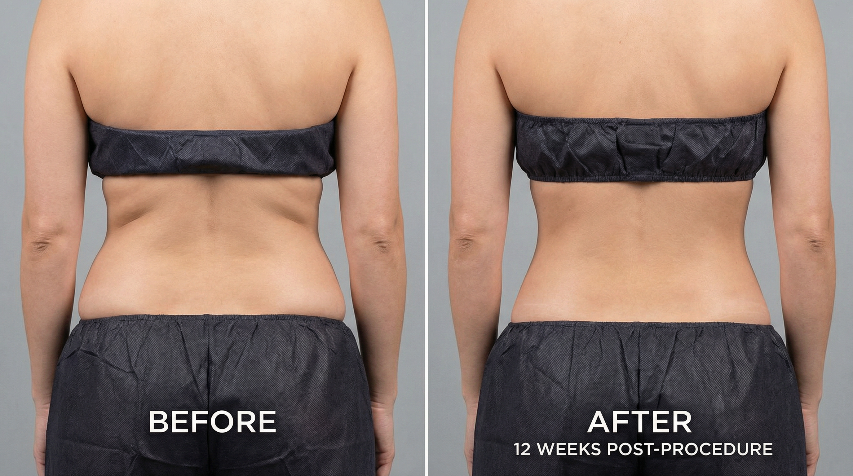 Vorher-Nachher Transformation Hüfte & Taille