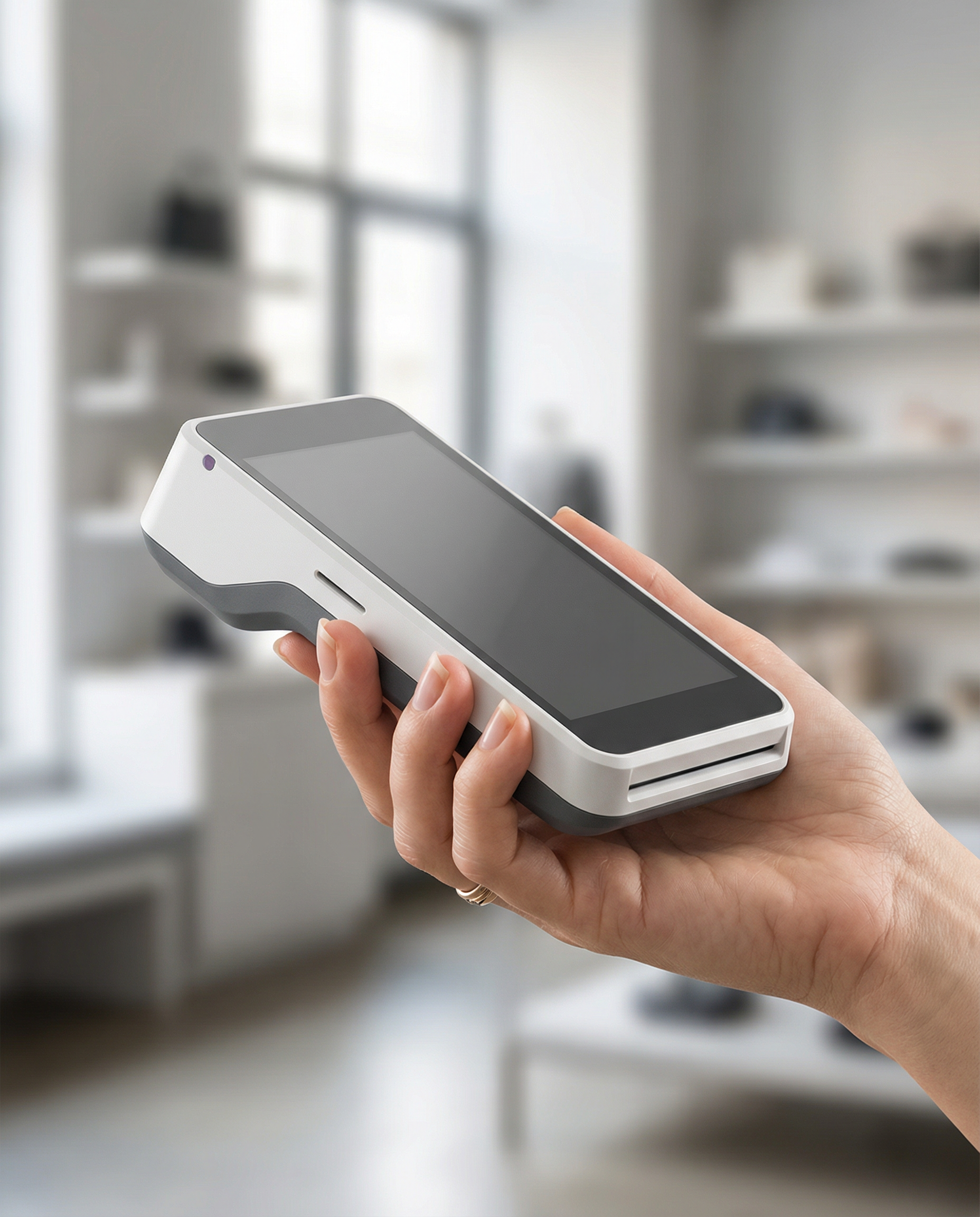 Mobile POS terminal for on-the-go payments
