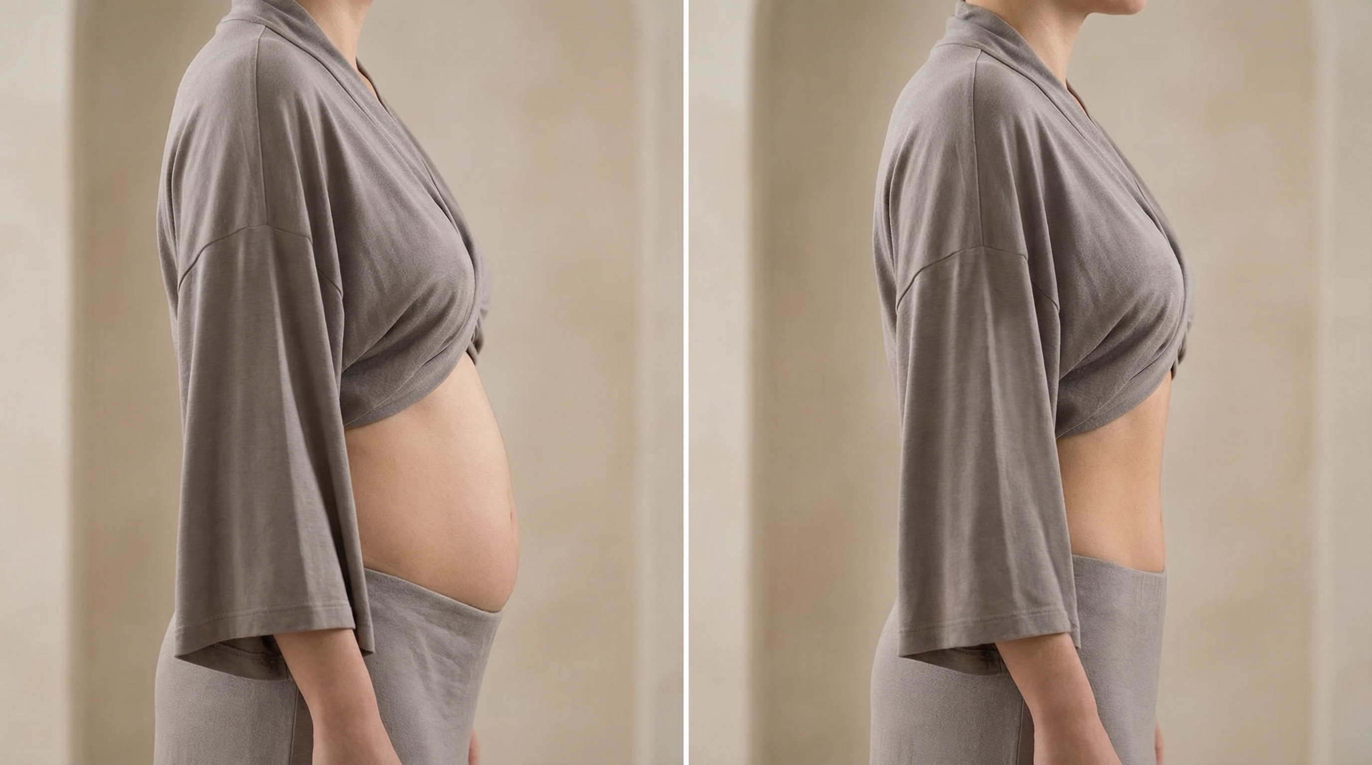 Vorher-Nachher Transformation Rücken