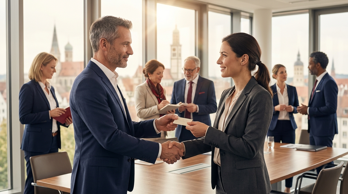 Unternehmer beim Netzwerktreffen in Augsburg