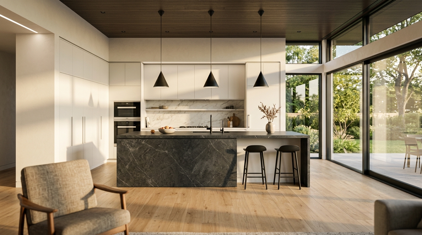 Moderne Einbauküche mit hochwertiger Ausstattung